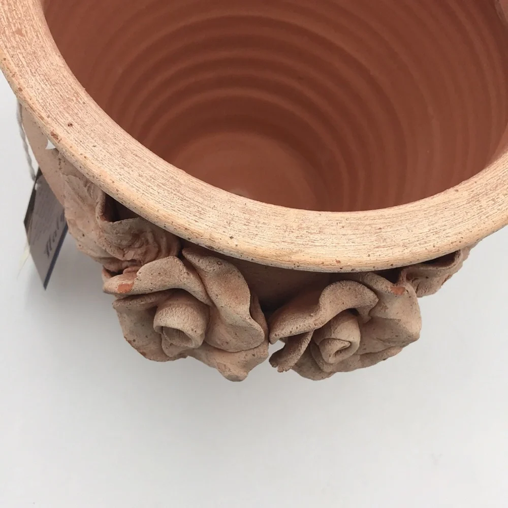 DIMA Terrecotte Rose Motif Terracotta Planter